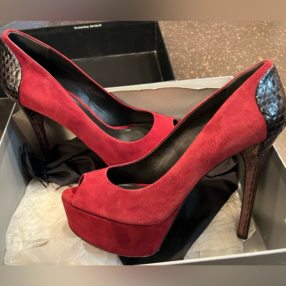 Brian Atwood suede pumps